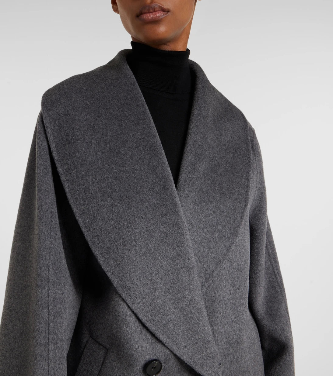 Róhe - Scarf-detail wool and cashmere coat