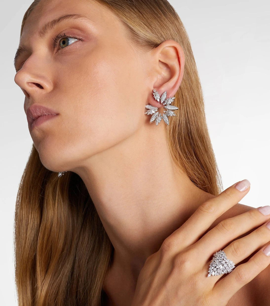 Yeprem - Y-Couture 18kt white gold earrings with diamonds