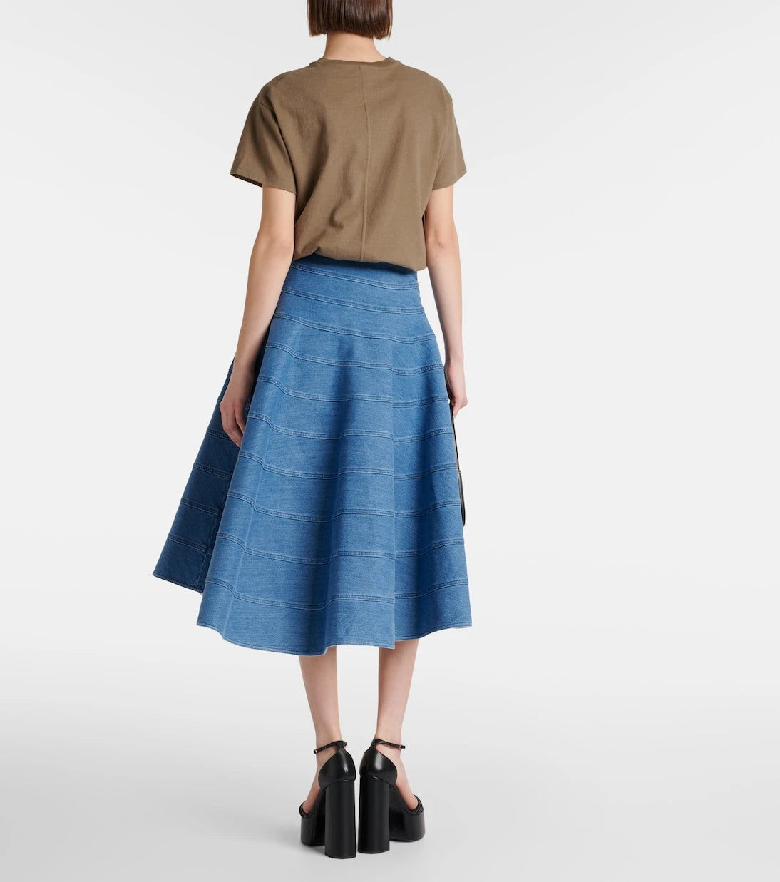 Altuzarra - Grace paneled denim midi skirt