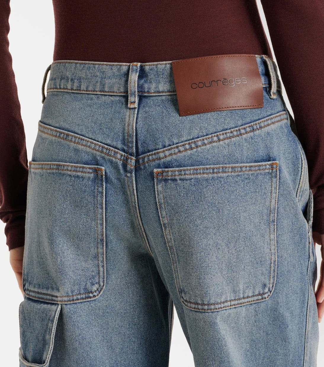 Courrèges - Logo wide-leg jeans