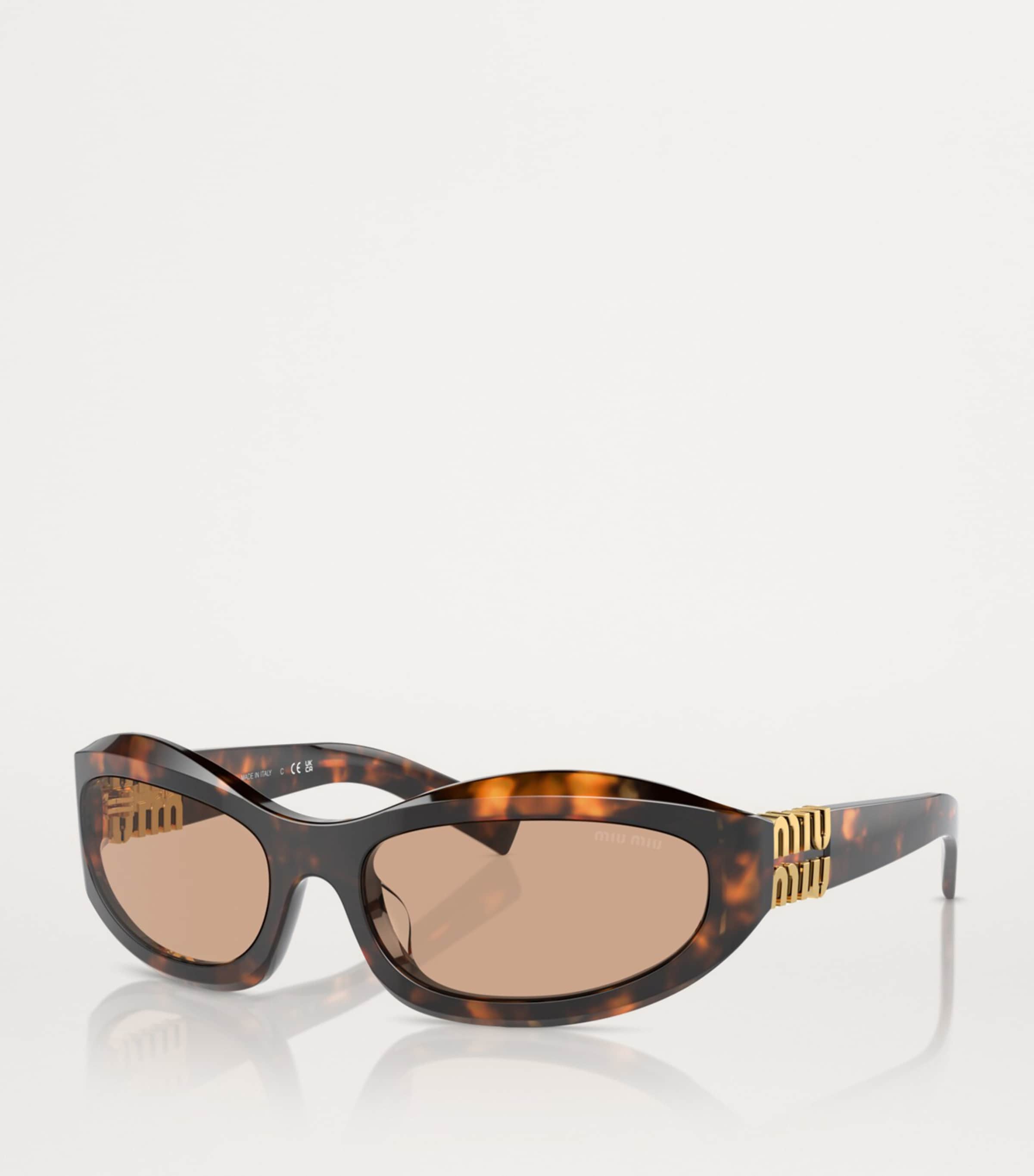 Brown Acetate Cat Eye MU14ZS Sunglasses