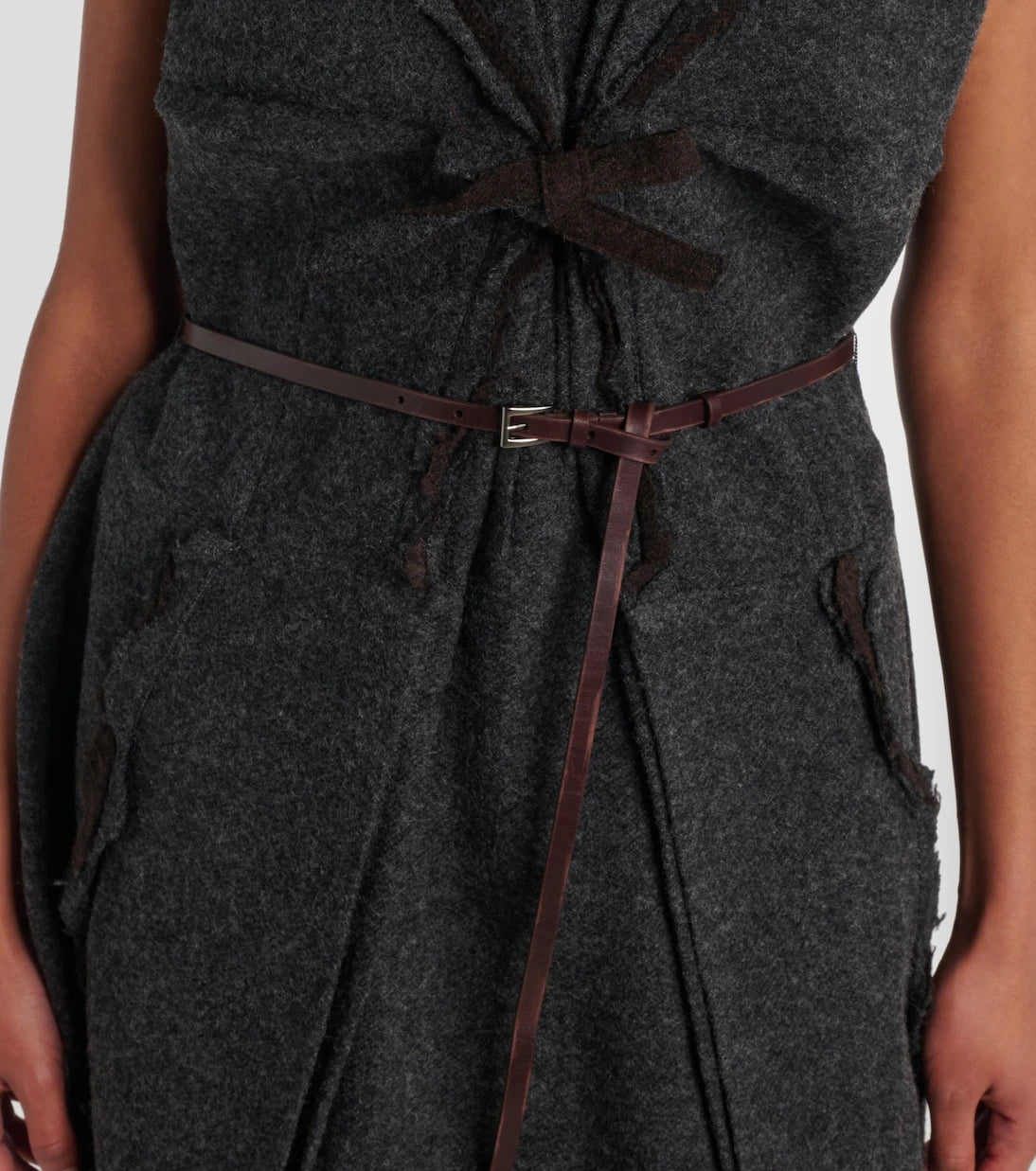 Prada - Ruffled virgin wool minidress