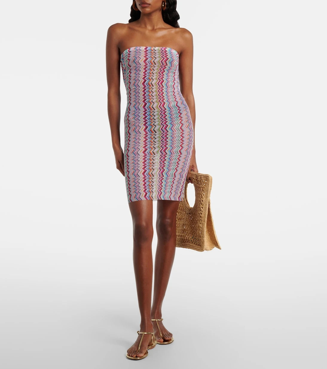 Missoni - Zigzag strapless minidress