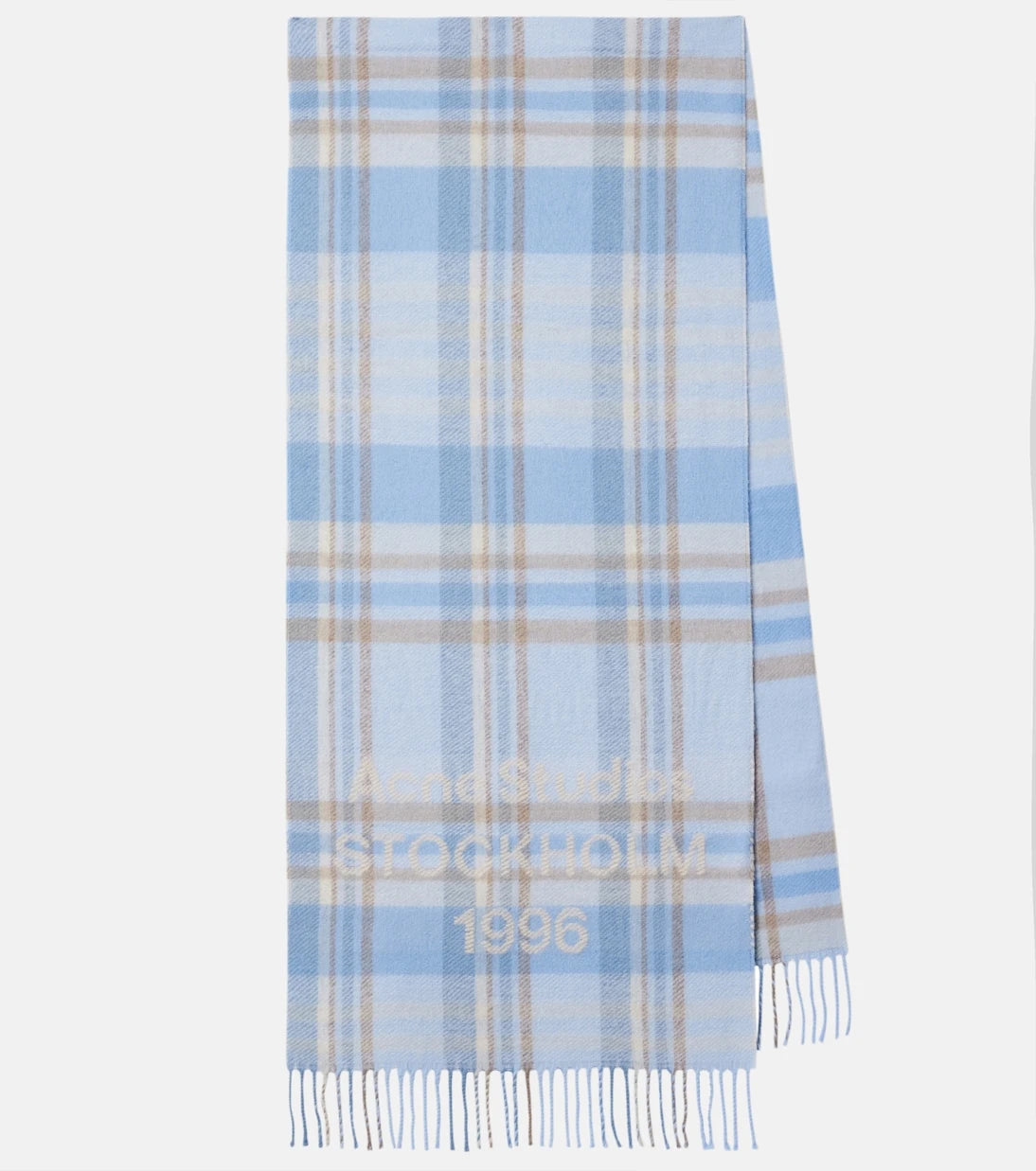 Acne Studios - Logo checked wool scarf