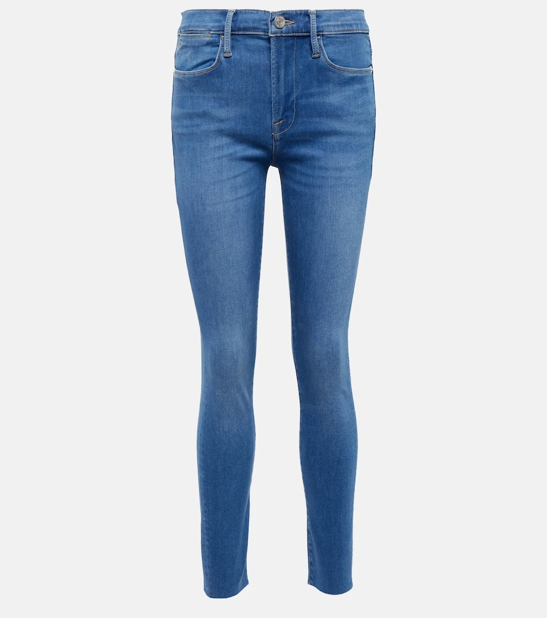 Frame - بنطلون جينز Le High Skinny Raw After