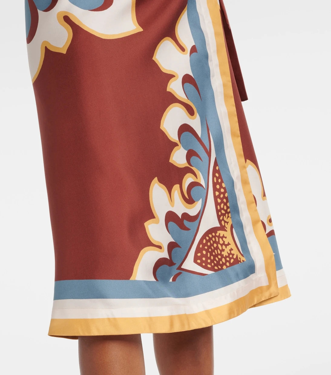 La DoubleJ - Printed silk wrap skirt