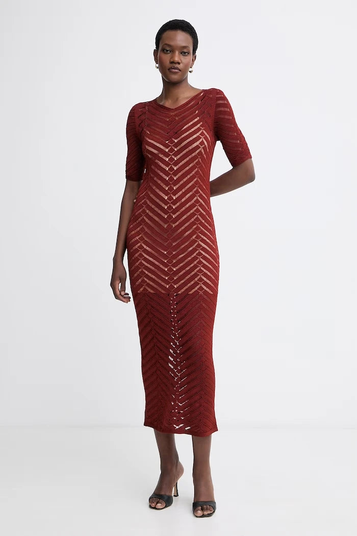 Twinset viskoz yazlık elbise