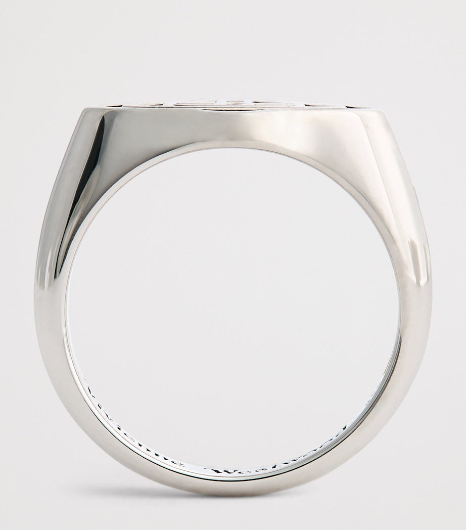 Platinum-Plated Sterling Silver Avon Orb Ring