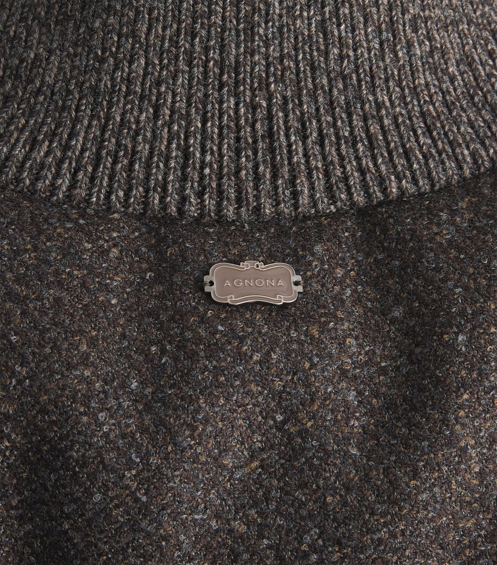 Agnona Brown Wool-Blend Padded Gilet