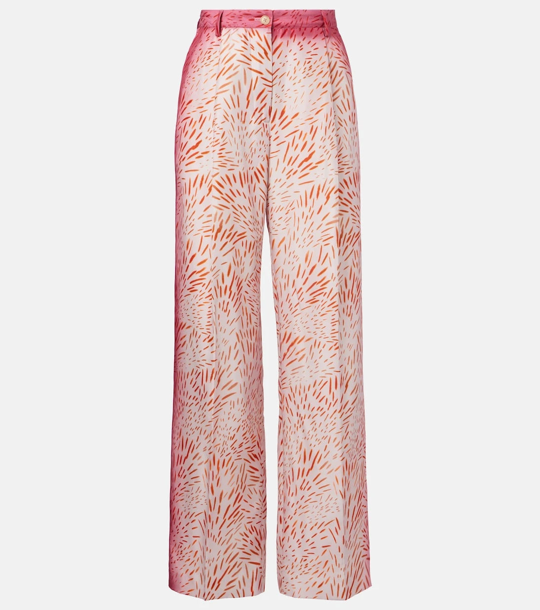 Dries Van Noten - Printed silk wide-leg pants