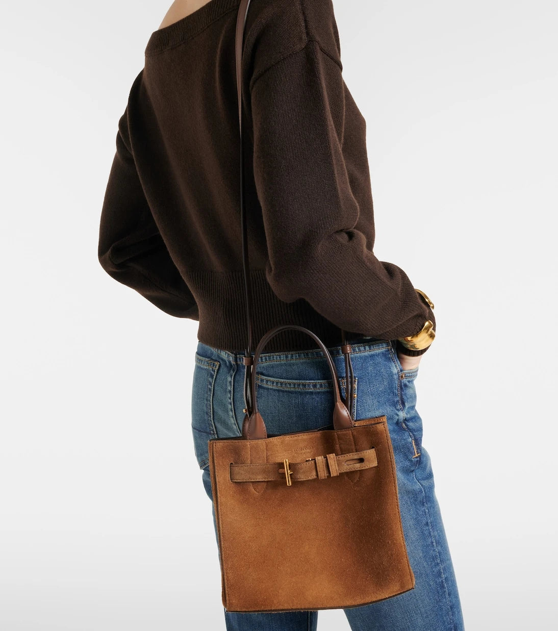 Tom Ford - Audrey Small suede tote bag
