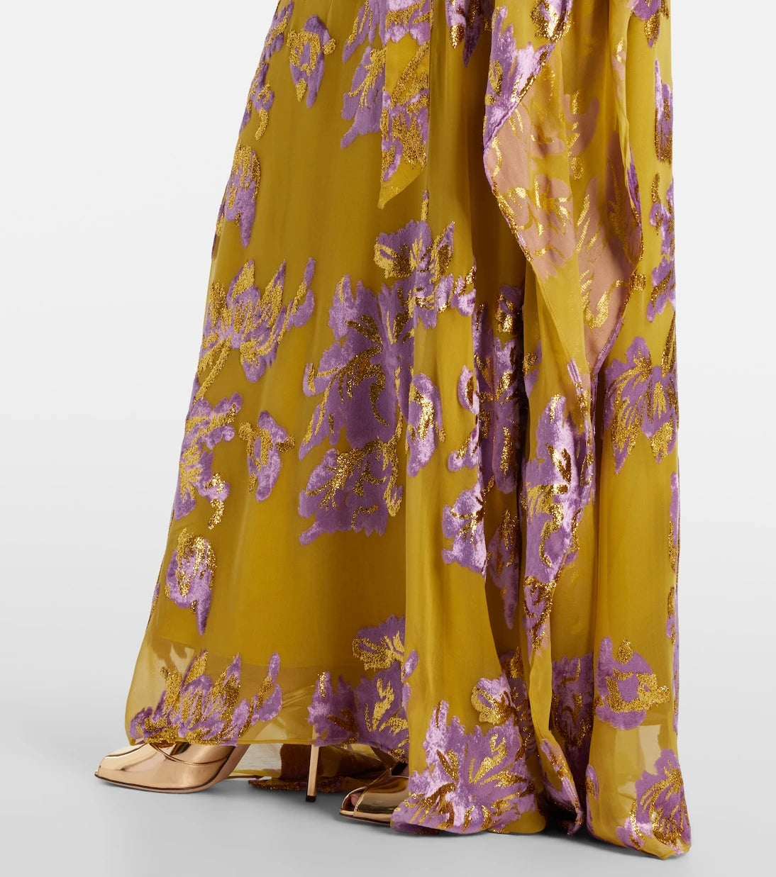 Taller Marmo - Leonor floral fil coupé kaftan