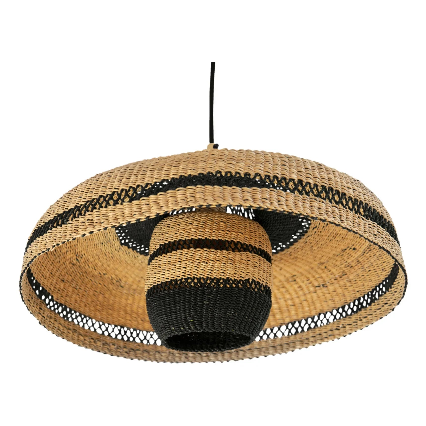 Golden Editions - Hatter Pendant Lamp + Handwoven Lantern | Navy blue