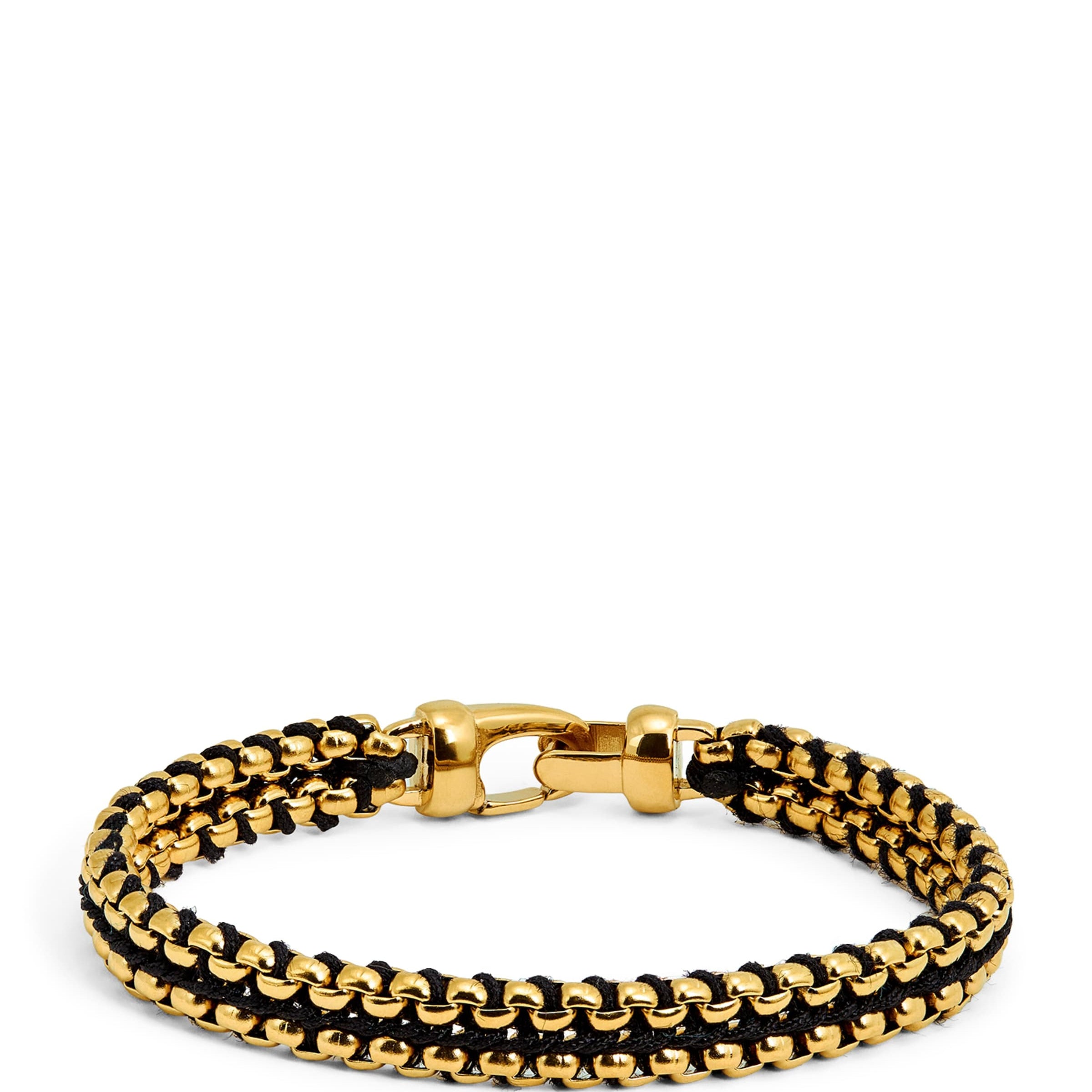 Gold-Plated Stainless Steel Box Chain Bracelet