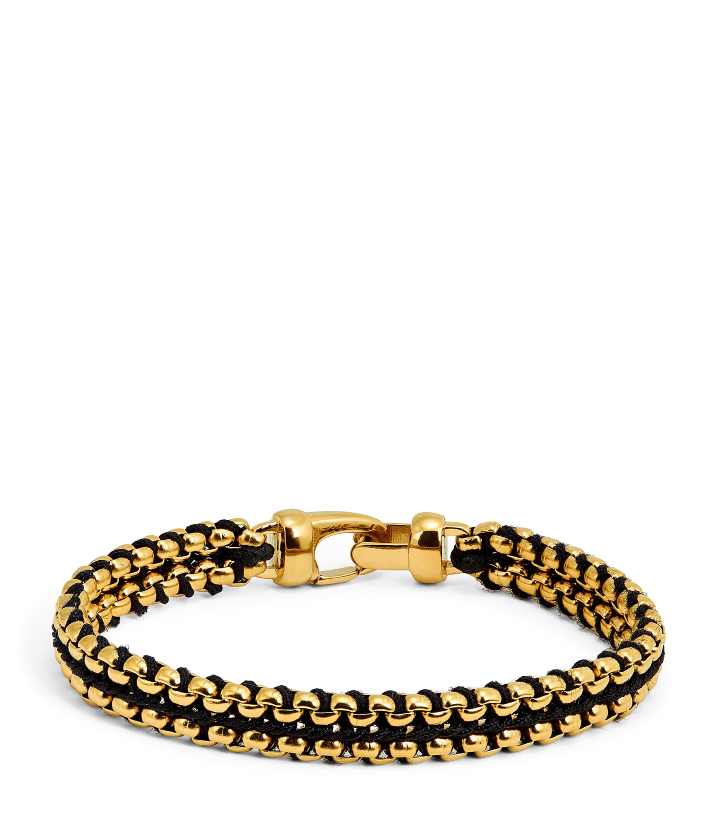 Gold-Plated Stainless Steel Box Chain Bracelet