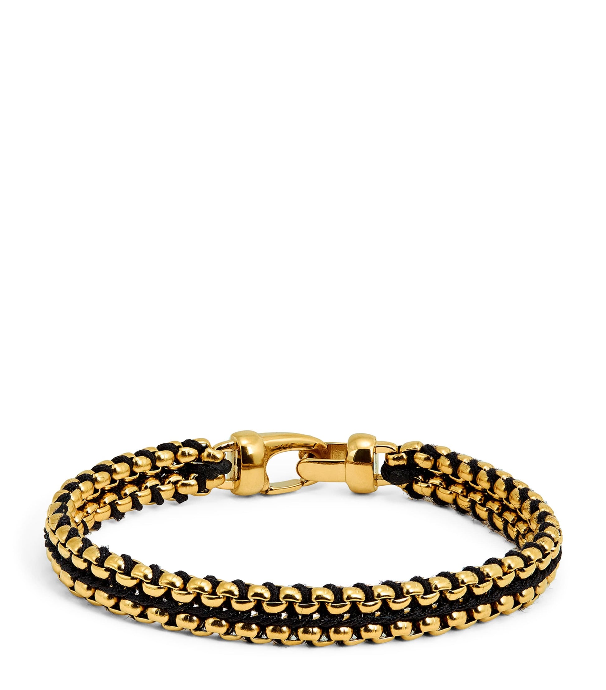 Gold-Plated Stainless Steel Box Chain Bracelet