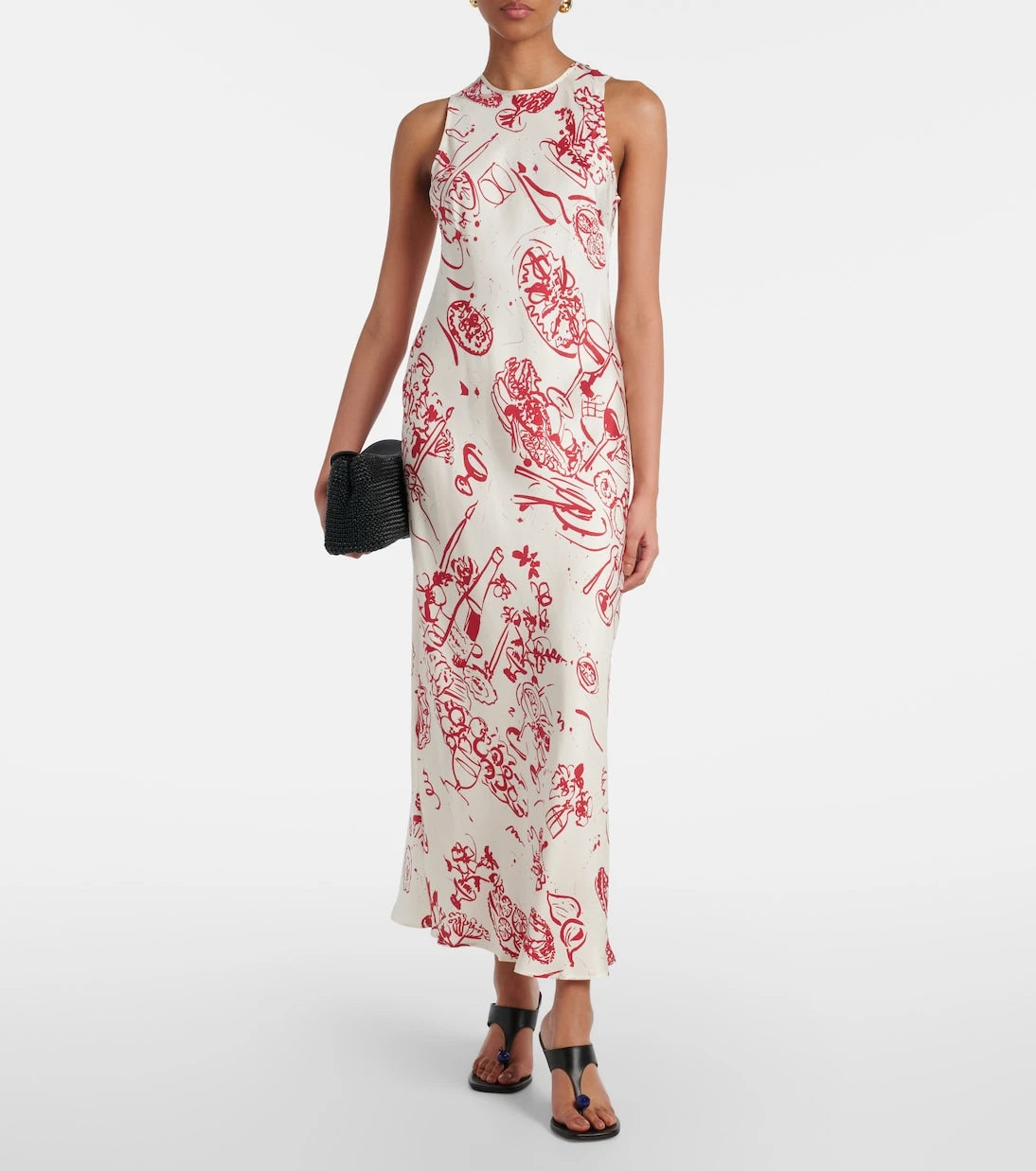 Asceno - Printed silk maxi dress