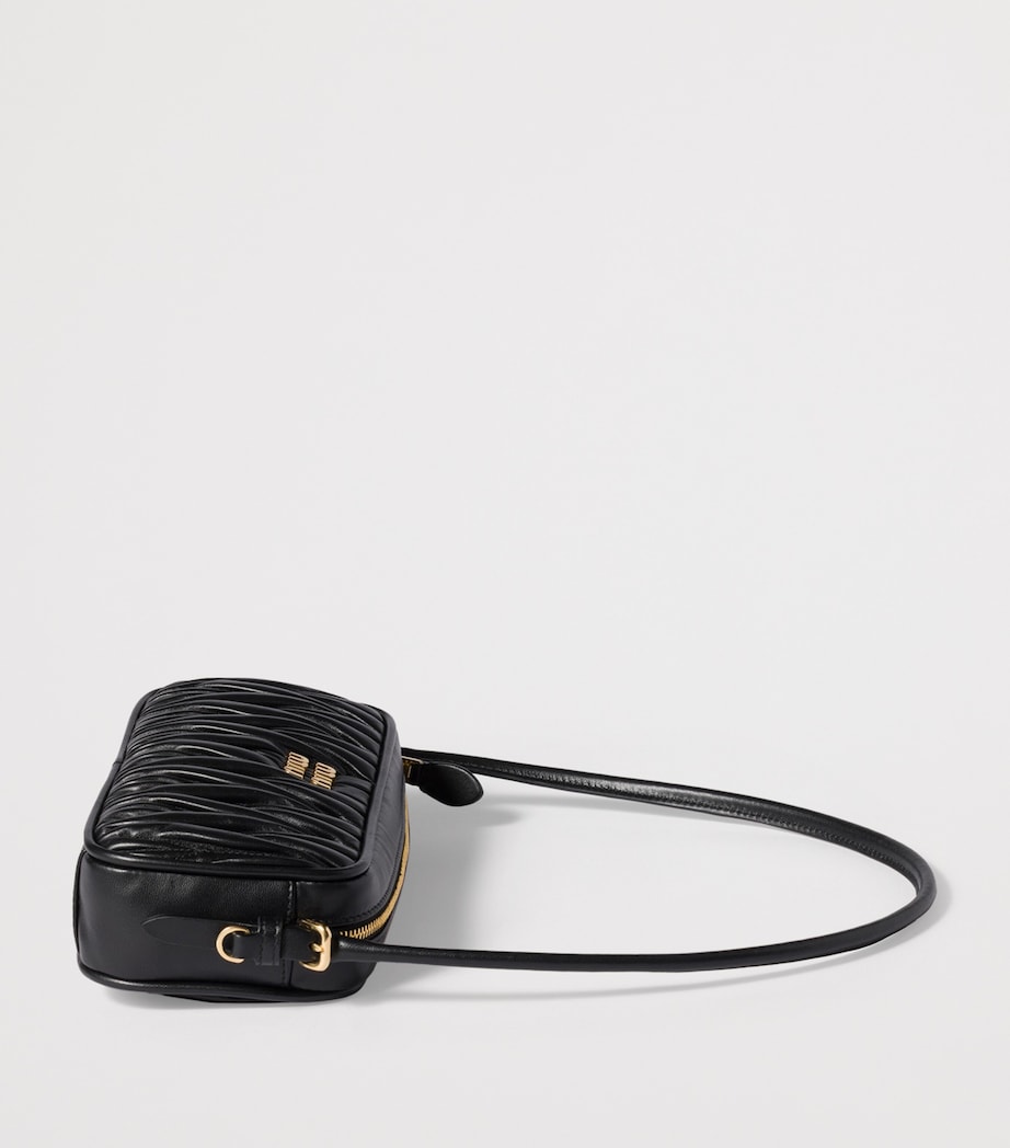 Black Matelassé Nappa Leather Pouch