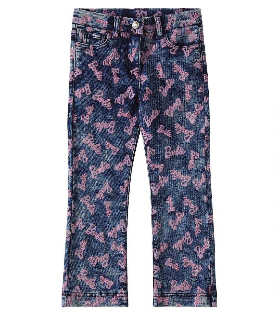 Monnalisa - x Barbie® printed straight jeans