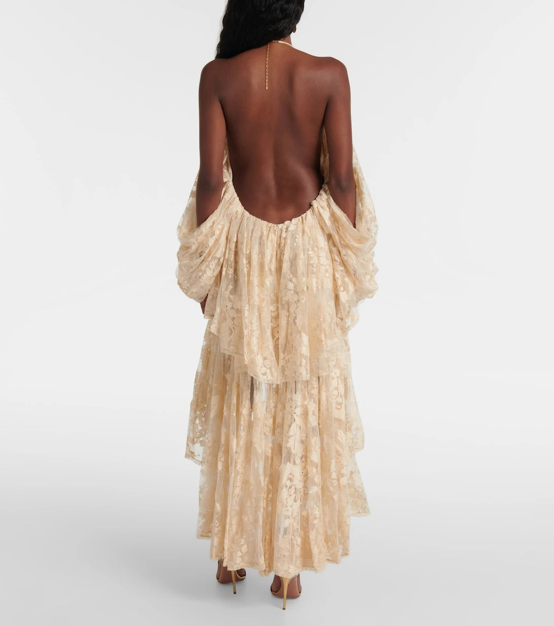 Zimmermann - Illustration asymmetric floral lace minidress