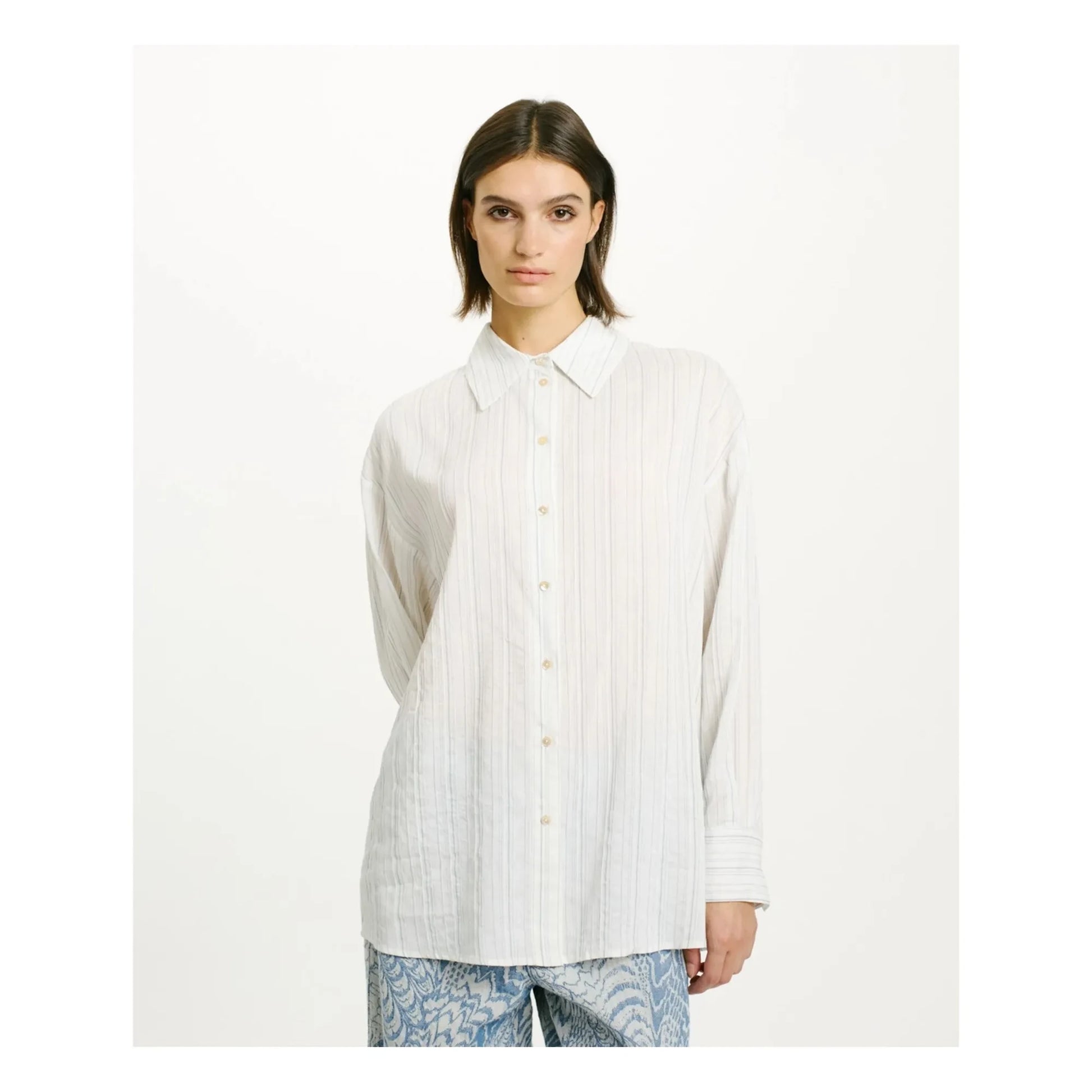 Momoni - Titi Stripes shirt | Cream