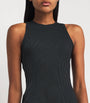 Black All-Day Ribbed Mini Dress