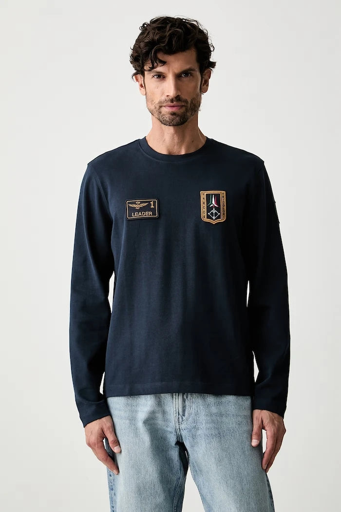 Aeronautica Militare Erkek Pamuk Uzun Kollu Bluz