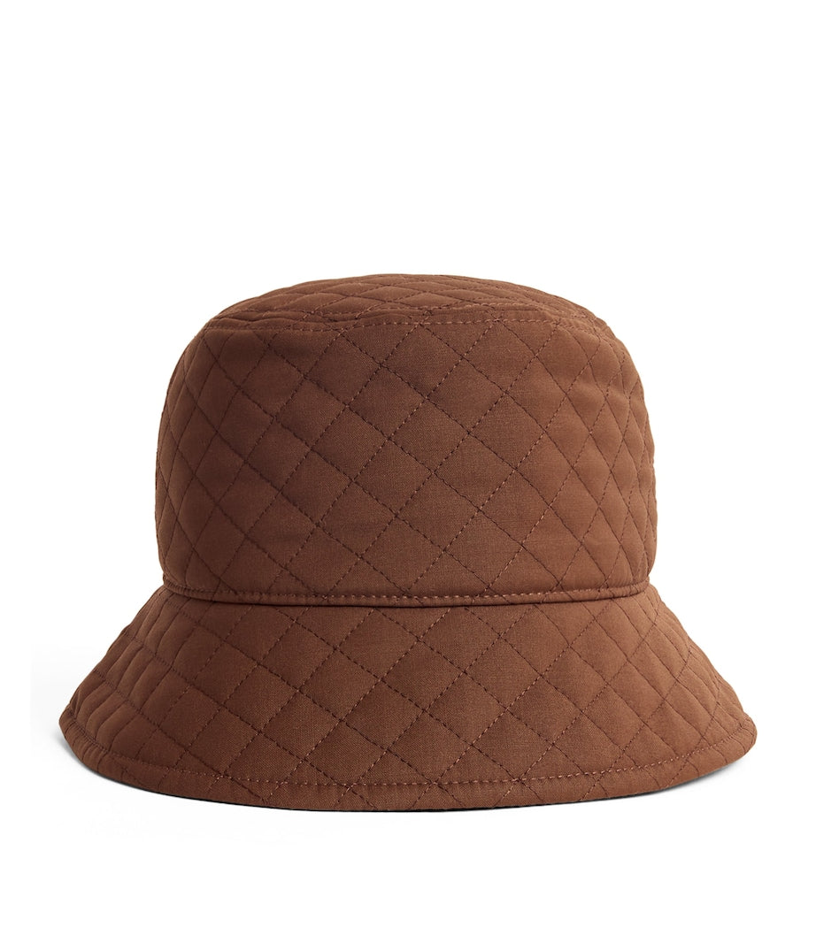 Eleventy Beige Quilted Bucket Hat