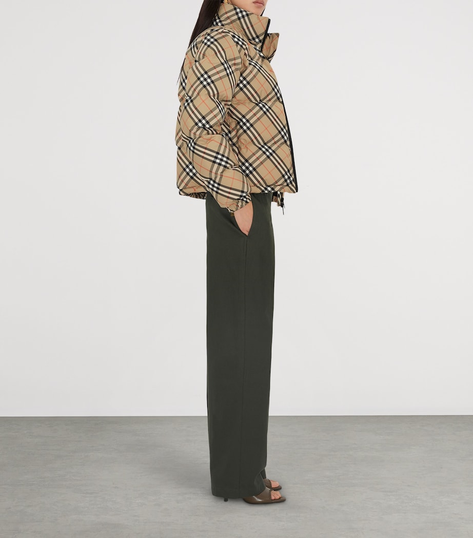 Burberry Beige Check Ambleside Puffer Jacket