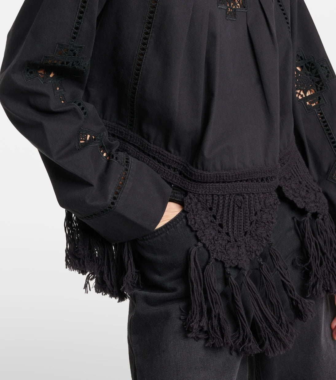 Isabel Marant - Severine open-knit macramé cotton blouse