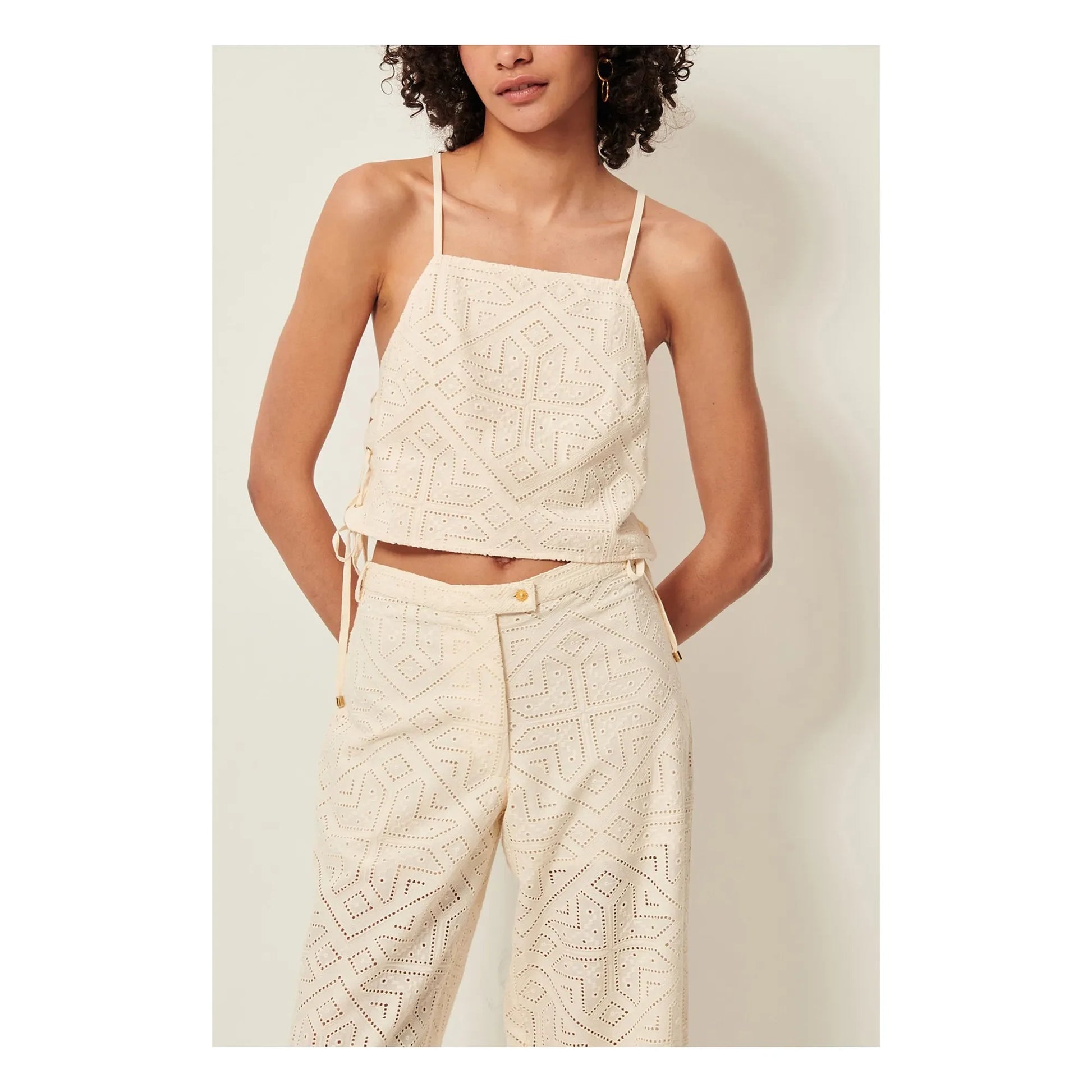 Sessùn - Cotton tank top Haydee | Ecru