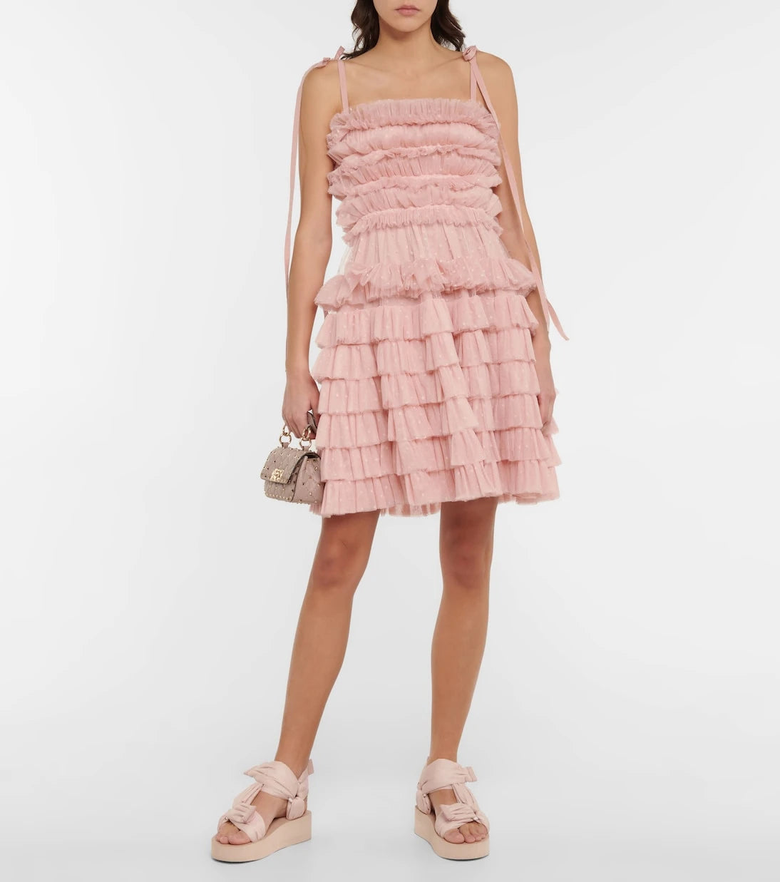 REDValentino - Point d'esprit tulle minidress