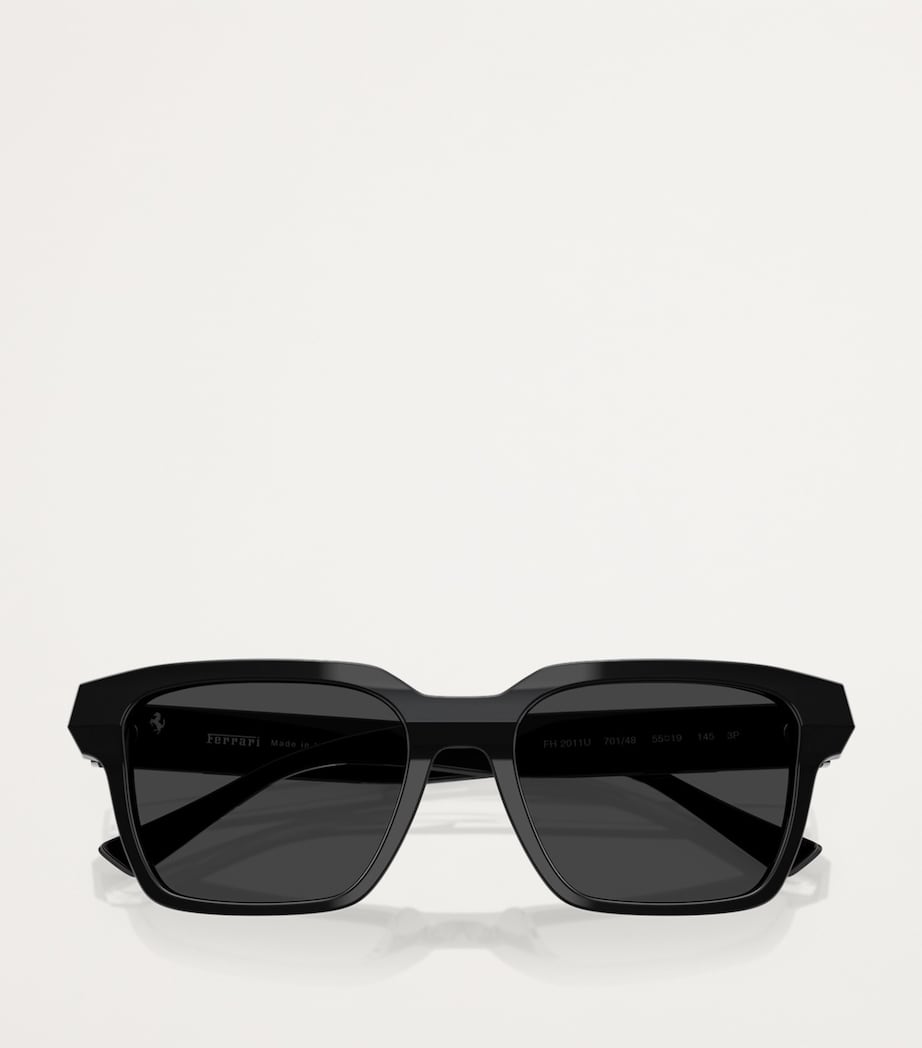 Ferrari Black Acetate Square Polarised Sunglasses