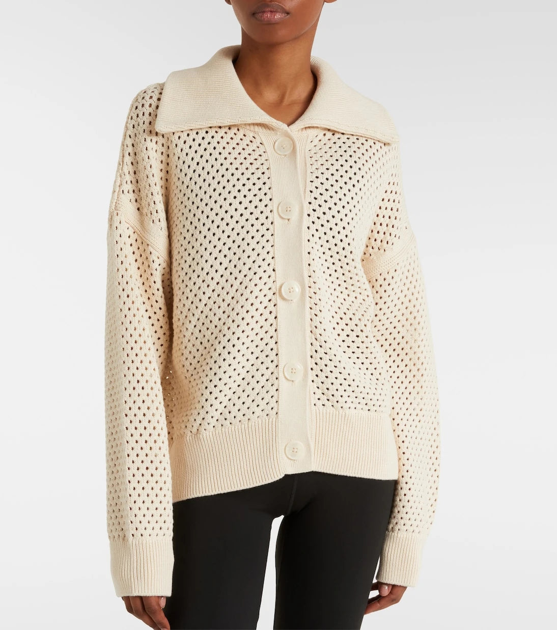 Varley - Myrtle pointelle cotton cardigan