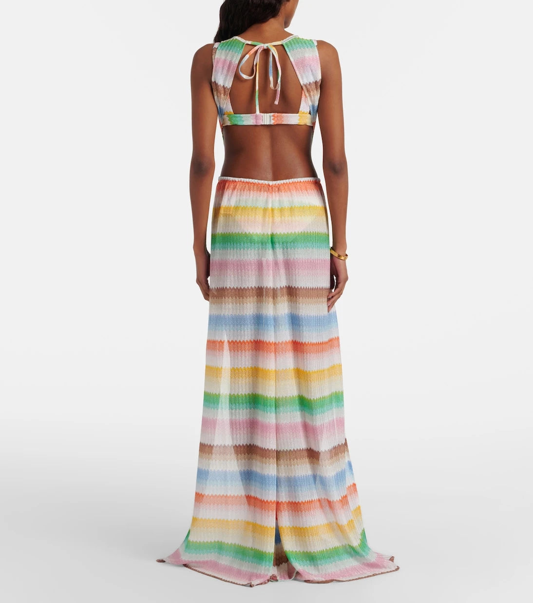Missoni - Zigzag open-back lamé jumpsuit
