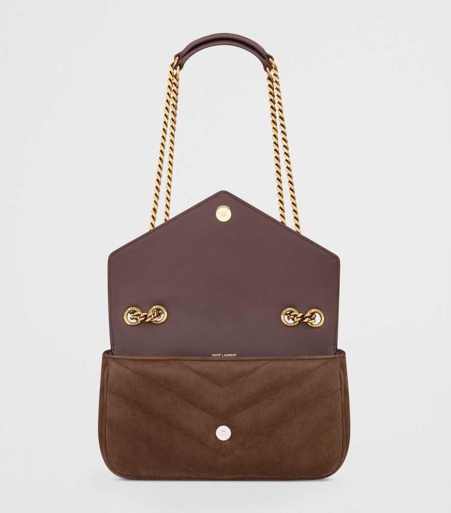 Saint Laurent Brown Small Loulou Shoulder Bag