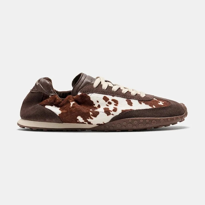 Hoff BRIDGE COW PRINT BROWN маратонки дамски от кожа