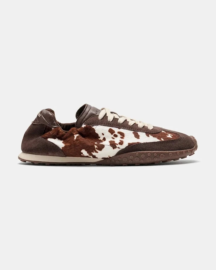 Hoff BRIDGE COW PRINT BROWN kadın deri spor ayakkabı