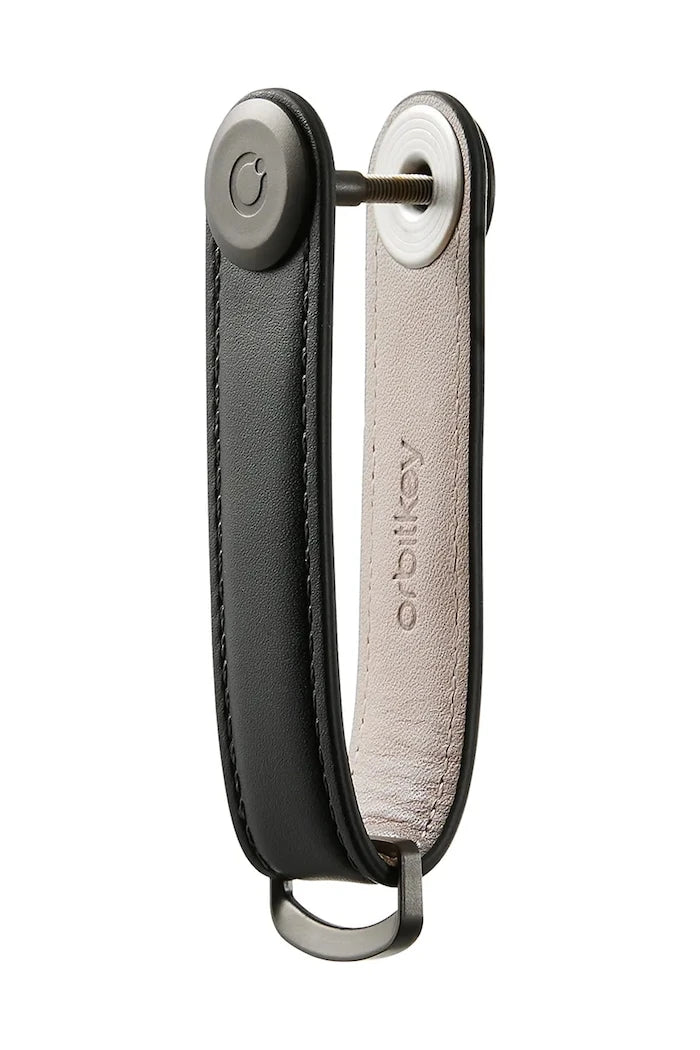 Ключодържател Orbitkey Leather Black 8,5 cm