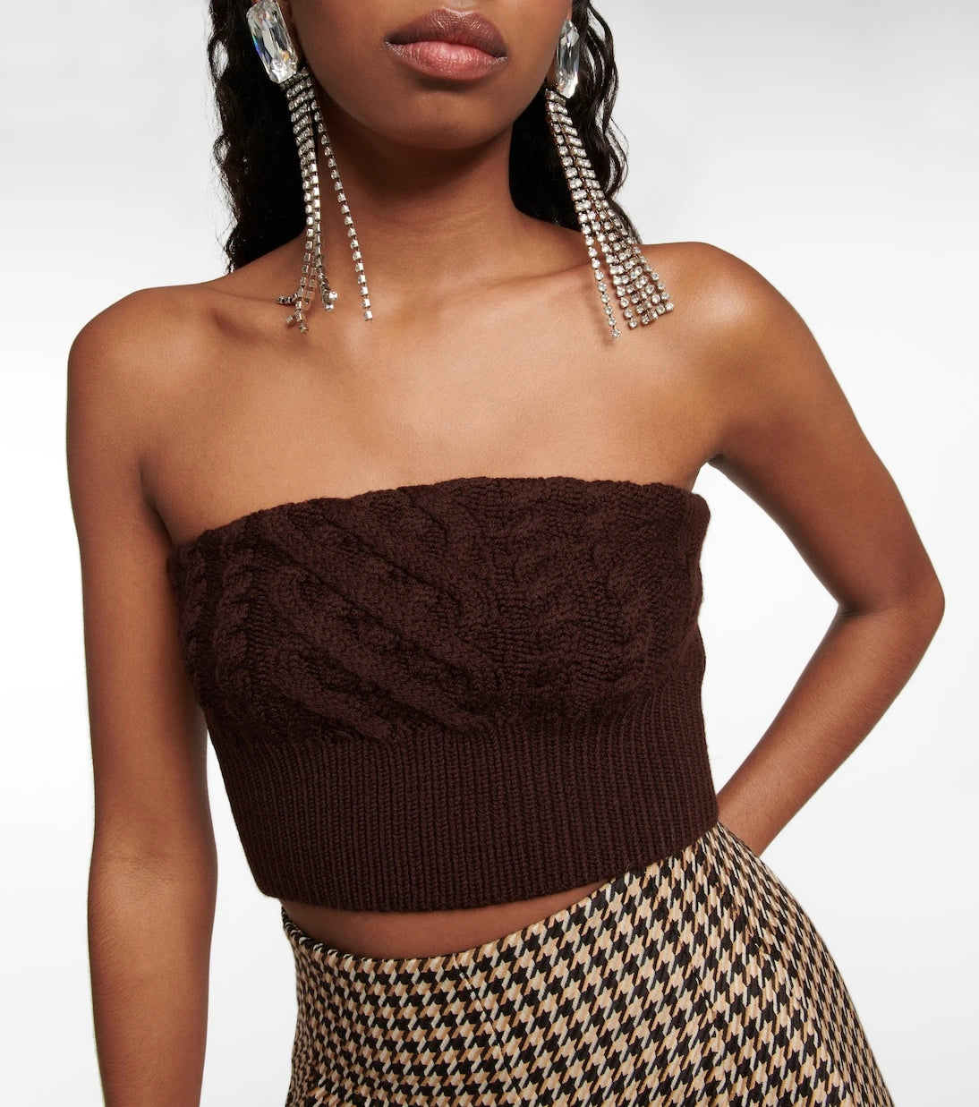 Emilia Wickstead - Bimba cable-knit wool bustier
