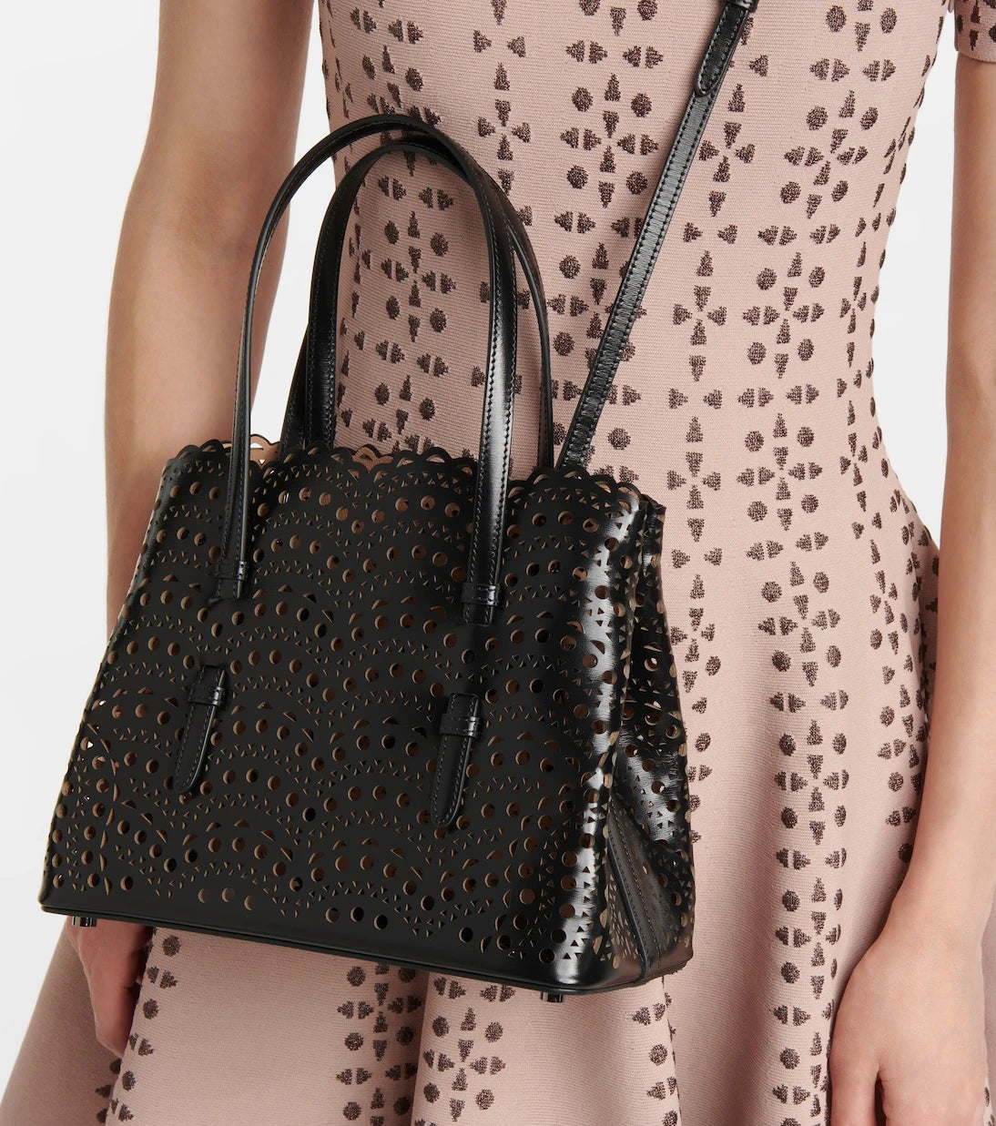 Alaïa - Le Mina 25 Vienne Wave leather tote bag