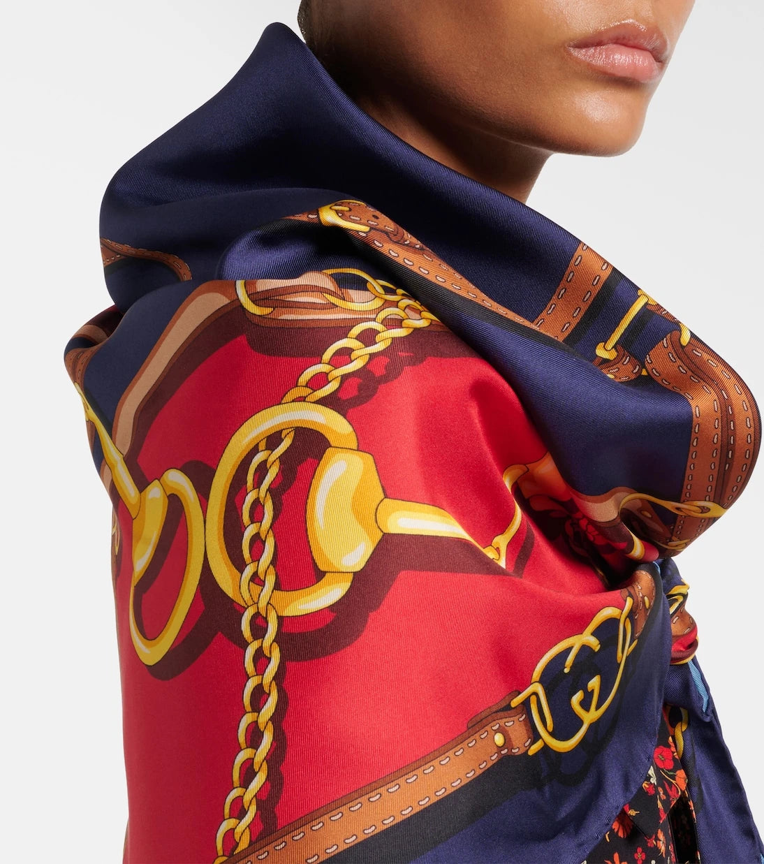 Gucci - Printed reversible silk twill scarf