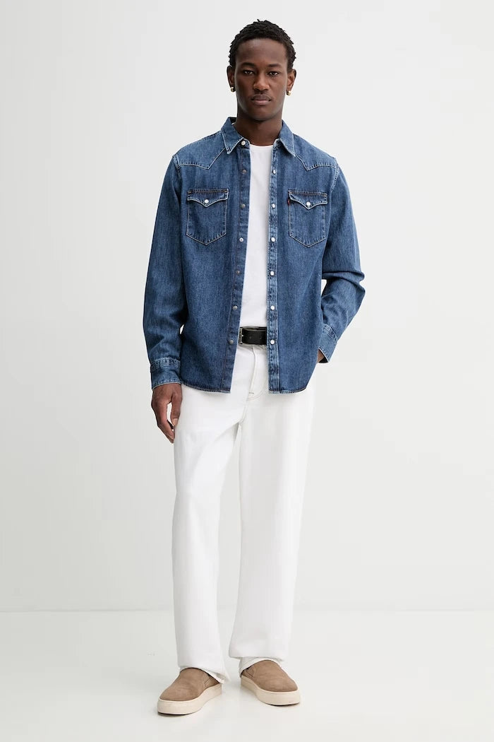 Levi's риза мъжка от деним BARSTOW WESTERN STANDARD