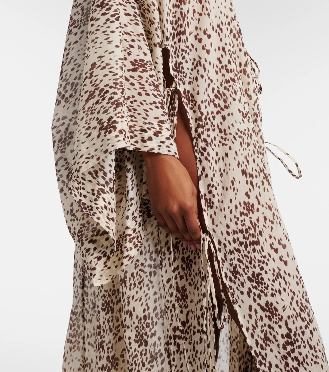 The Attico - Leopard-print cotton beach cover-up