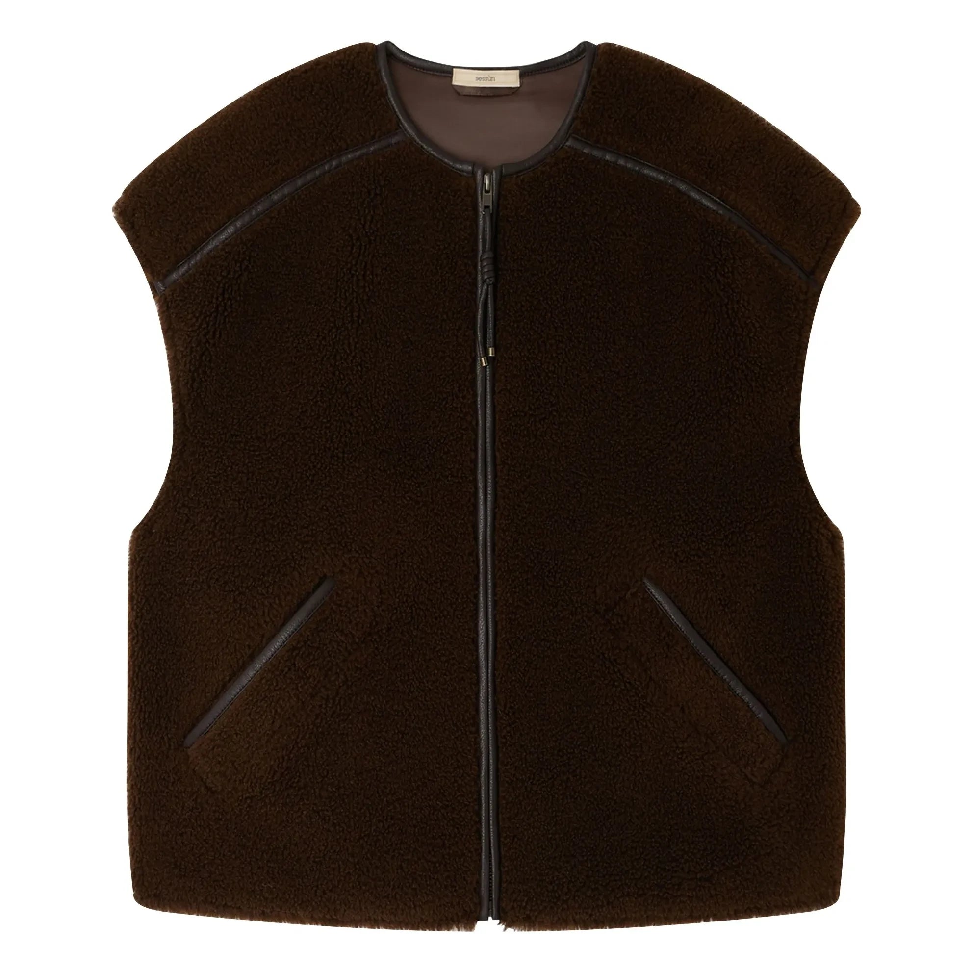 Sessùn - Mounty Sleeveless Jacket | Brown