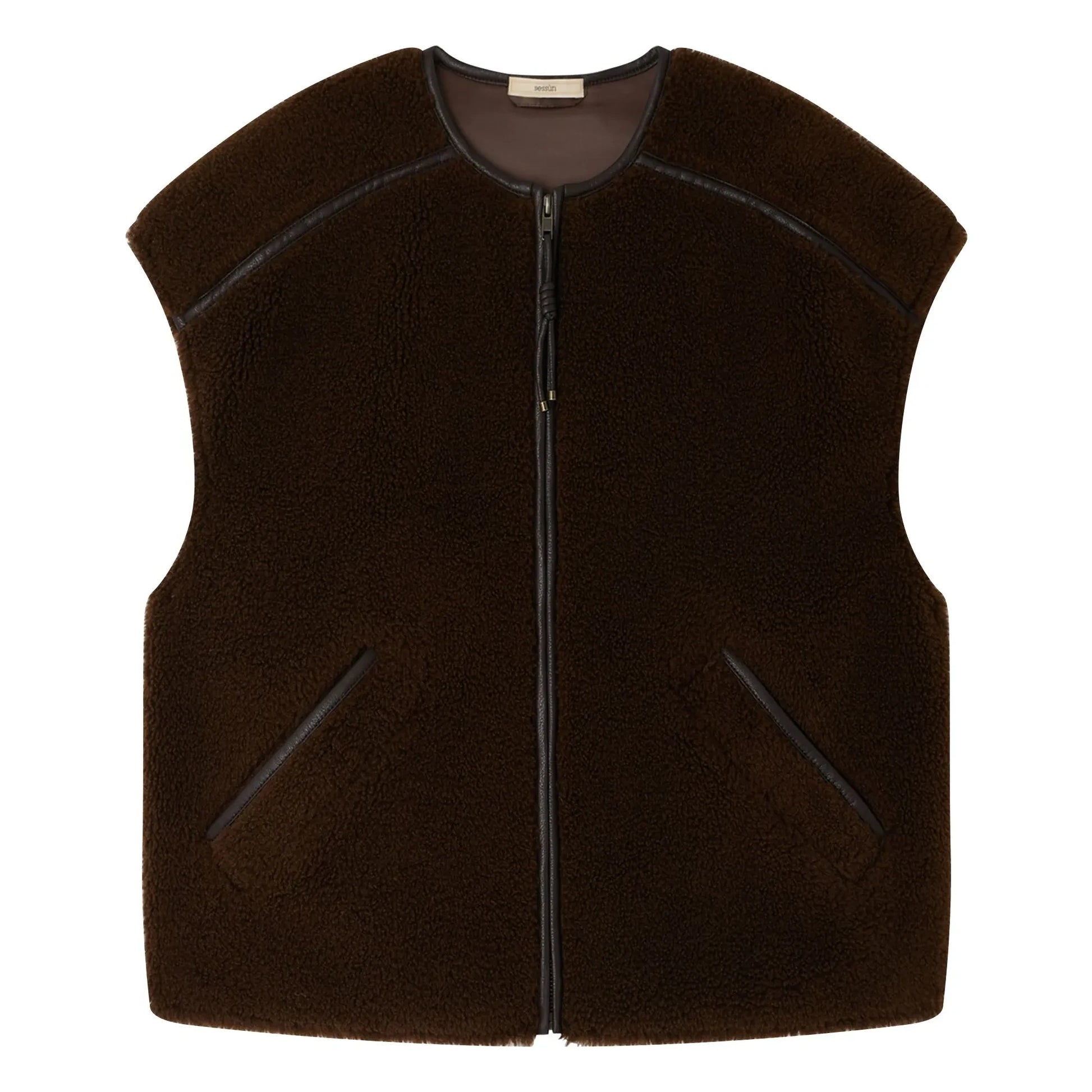 Sessùn - Mounty Sleeveless Jacket | Brown