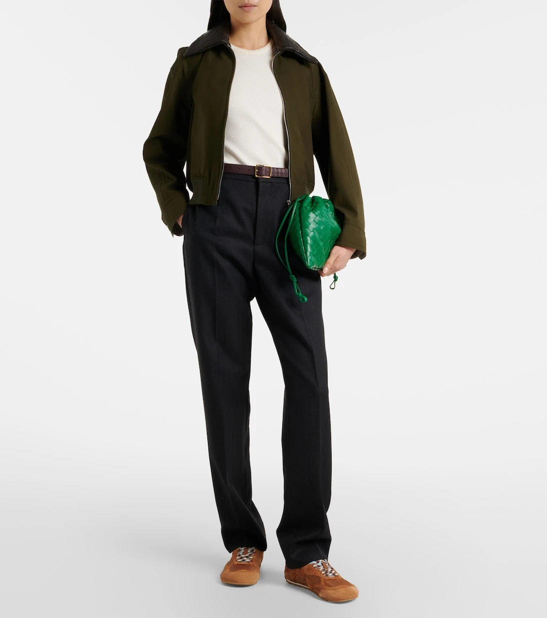 Bottega Veneta - حذاء رياضي Orbit Flash مزين بالجلد السويدي