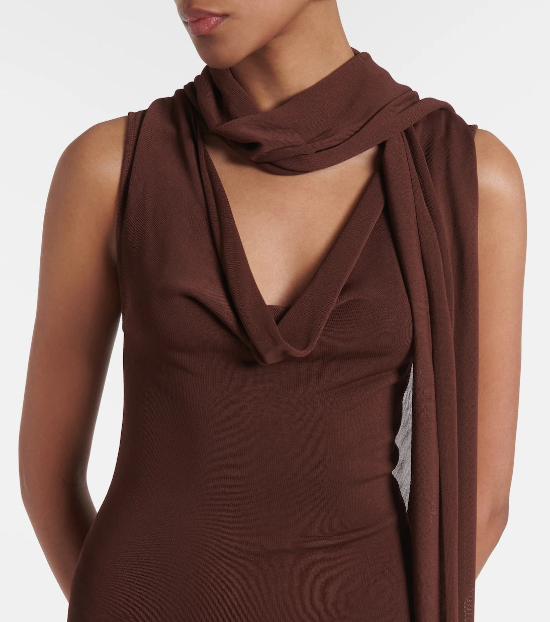 Aya Muse - Scarf-detail draped maxi dress