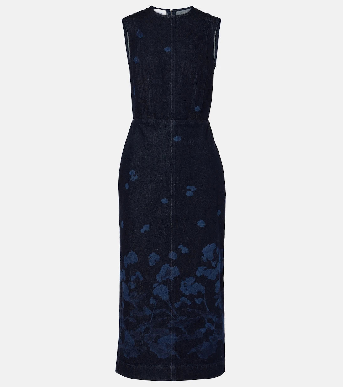 Erdem - Floral denim midi dress