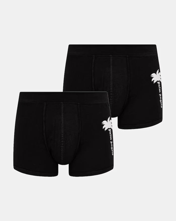 Palm Angels Erkek Pamuklu Elastan Dar Boxer 2'li